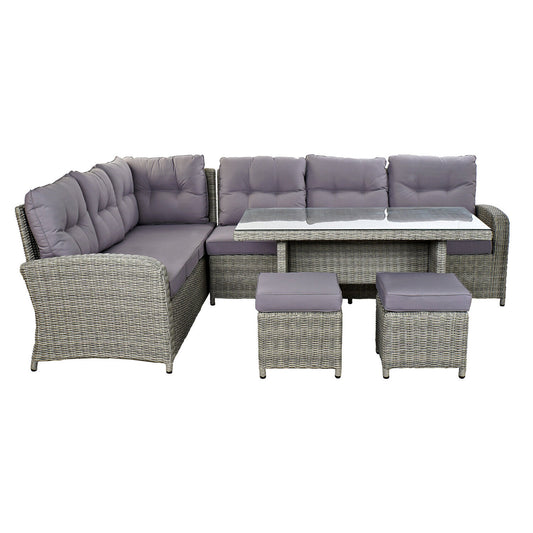 SOFA SET 4 RATAN SINTETICO 267X204X90 5 MM: EXTERI