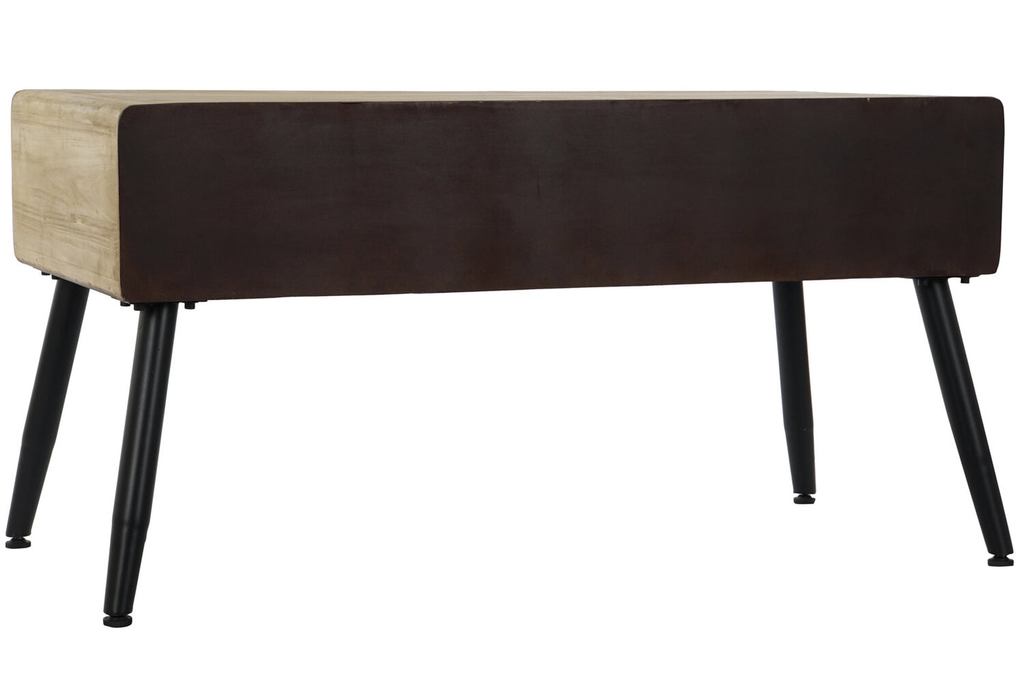 MESA CENTRO ABETO METAL 100X50X52:5 NATURAL MARRON