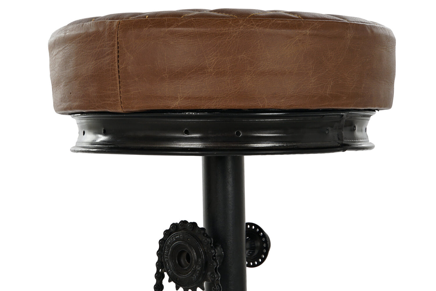 TABURETE METAL CUERO 44X38X82 TABURETE METAL CUERO