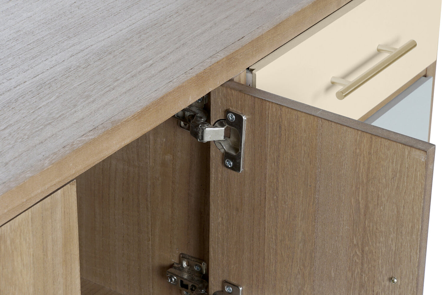 MUEBLE TV PAULOWNIA METAL 90X34X66:5 GRIS