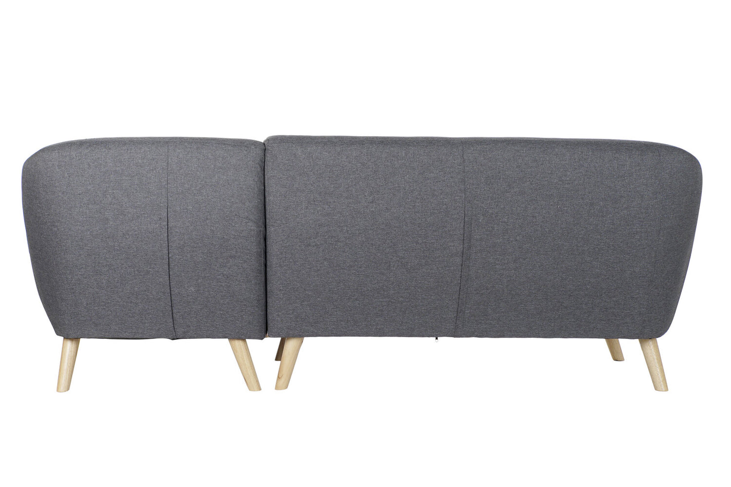 SOFA POLIESTER RUBBERWOOD 230X144X84 3 PLAZAS GRIS