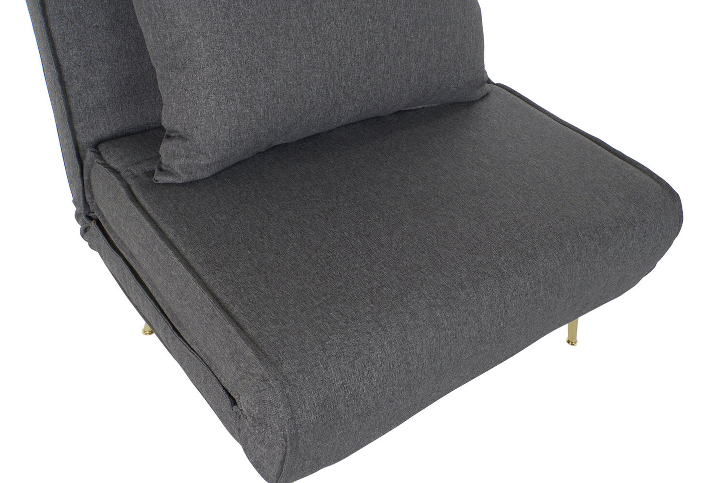 SOFA CAMA POLIESTER METAL 90X80X84 GRIS OSCURO