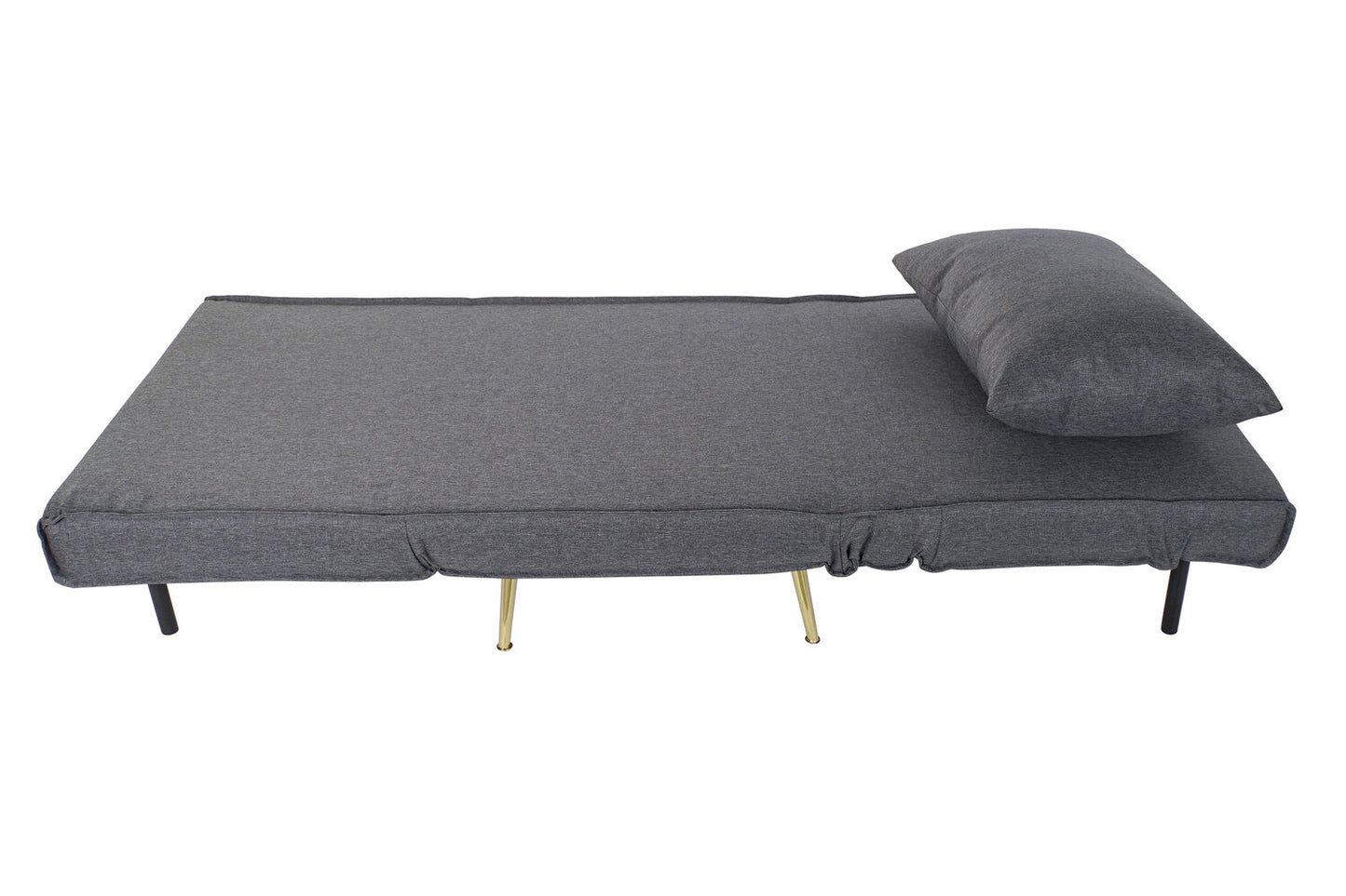 SOFA CAMA POLIESTER METAL 90X80X84 GRIS OSCURO