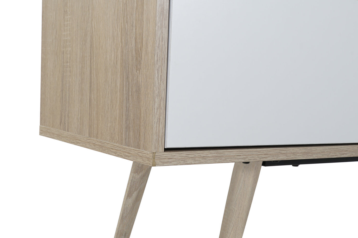 MUEBLE TV MDF METAL 160X40X50 DESMONTADO BLANCO
