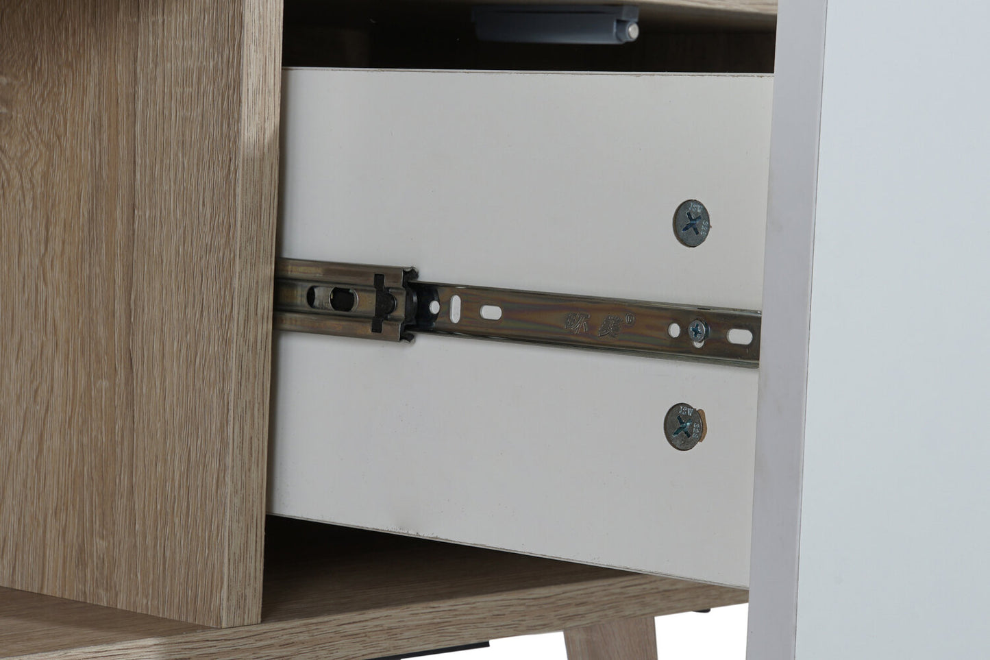 MUEBLE TV MDF METAL 160X40X50 DESMONTADO BLANCO