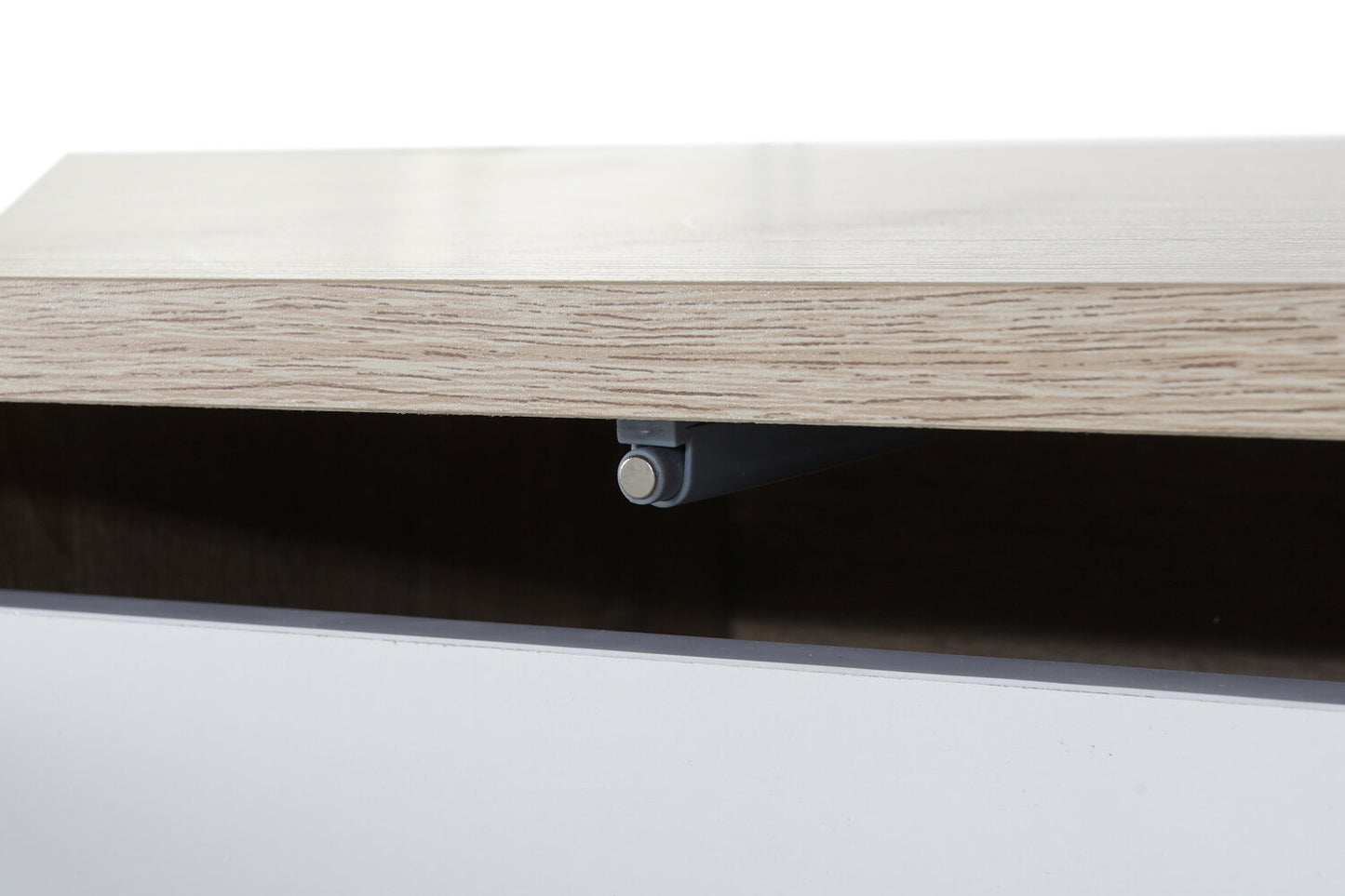 MUEBLE TV MDF METAL 160X40X50 DESMONTADO BLANCO