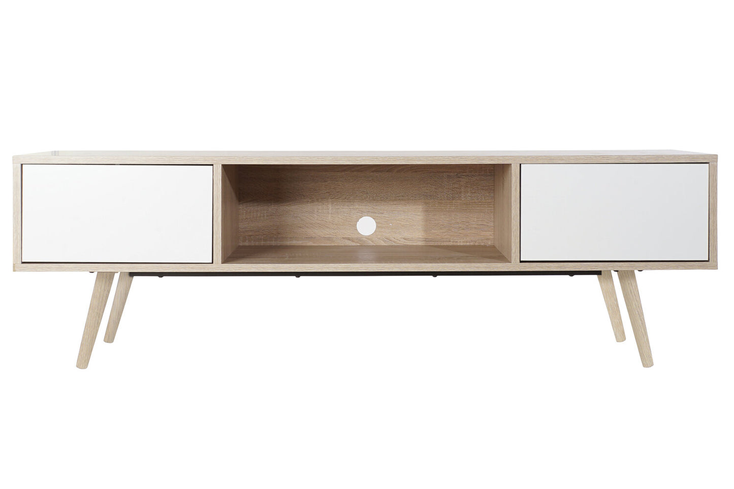 MUEBLE TV MDF METAL 160X40X50 DESMONTADO BLANCO