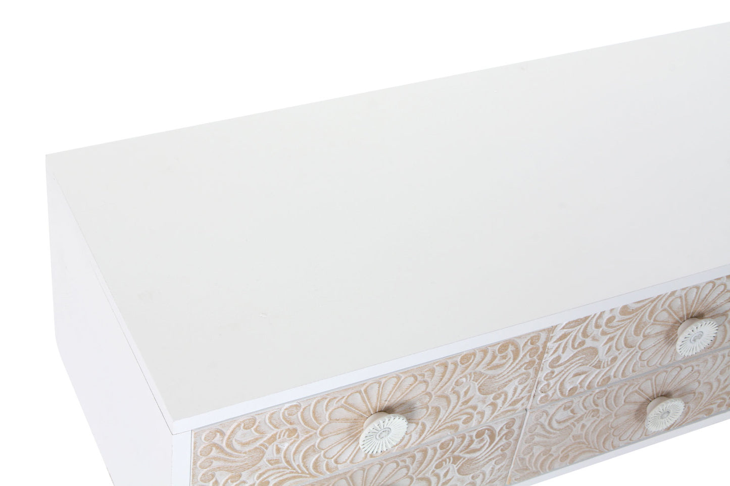 MUEBLE TV ABETO 119X42X50 MANDALA BLANCO