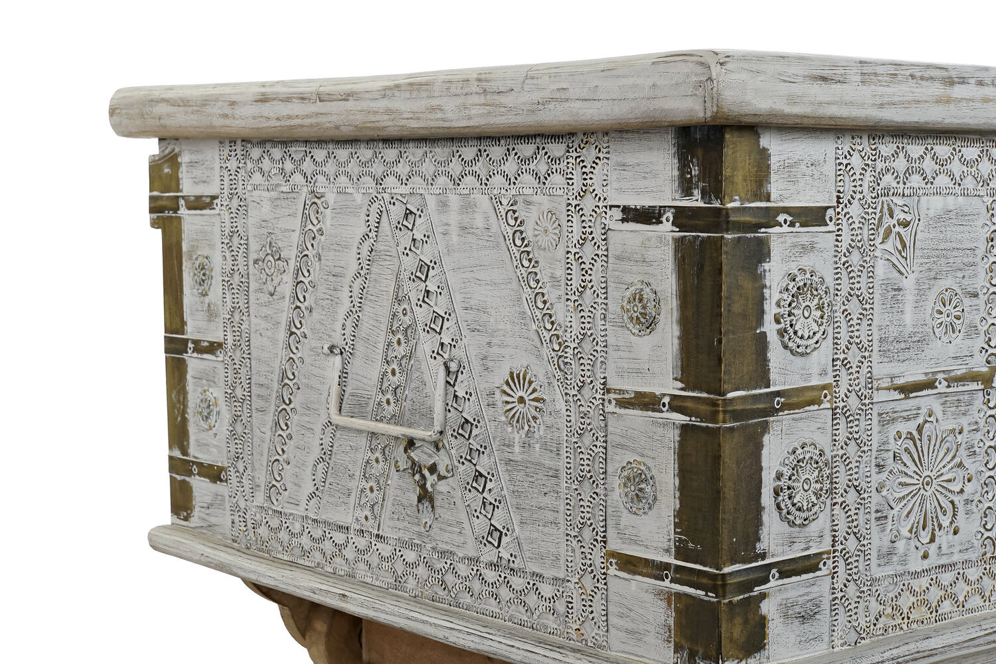 MESA CENTRO MANGO METAL 115X60X45 DECAPE BLANCO