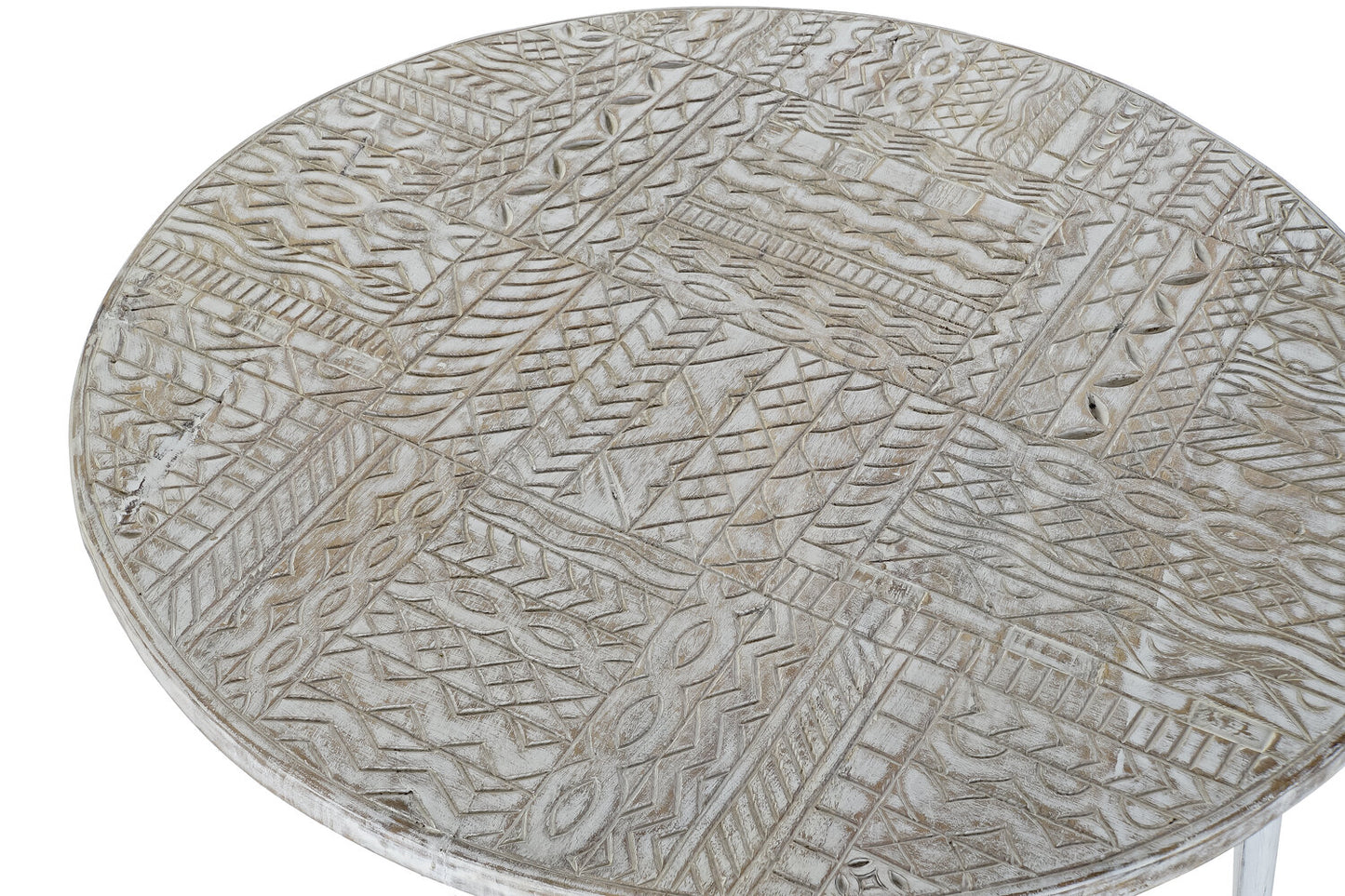 MESITA AUXILIAR MANGO METAL 75X75X50 DECAPE BLANCO