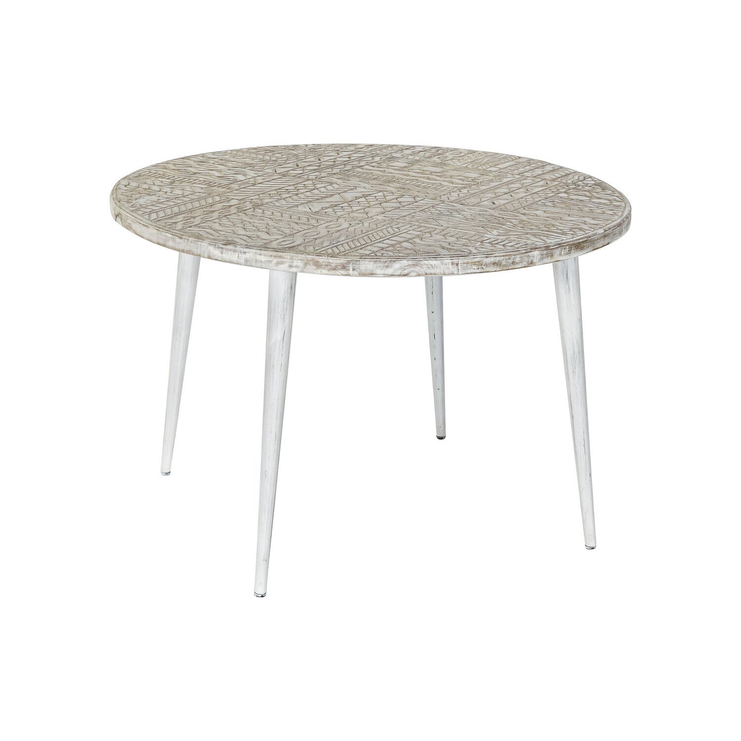 MESITA AUXILIAR MANGO METAL 75X75X50 DECAPE BLANCO