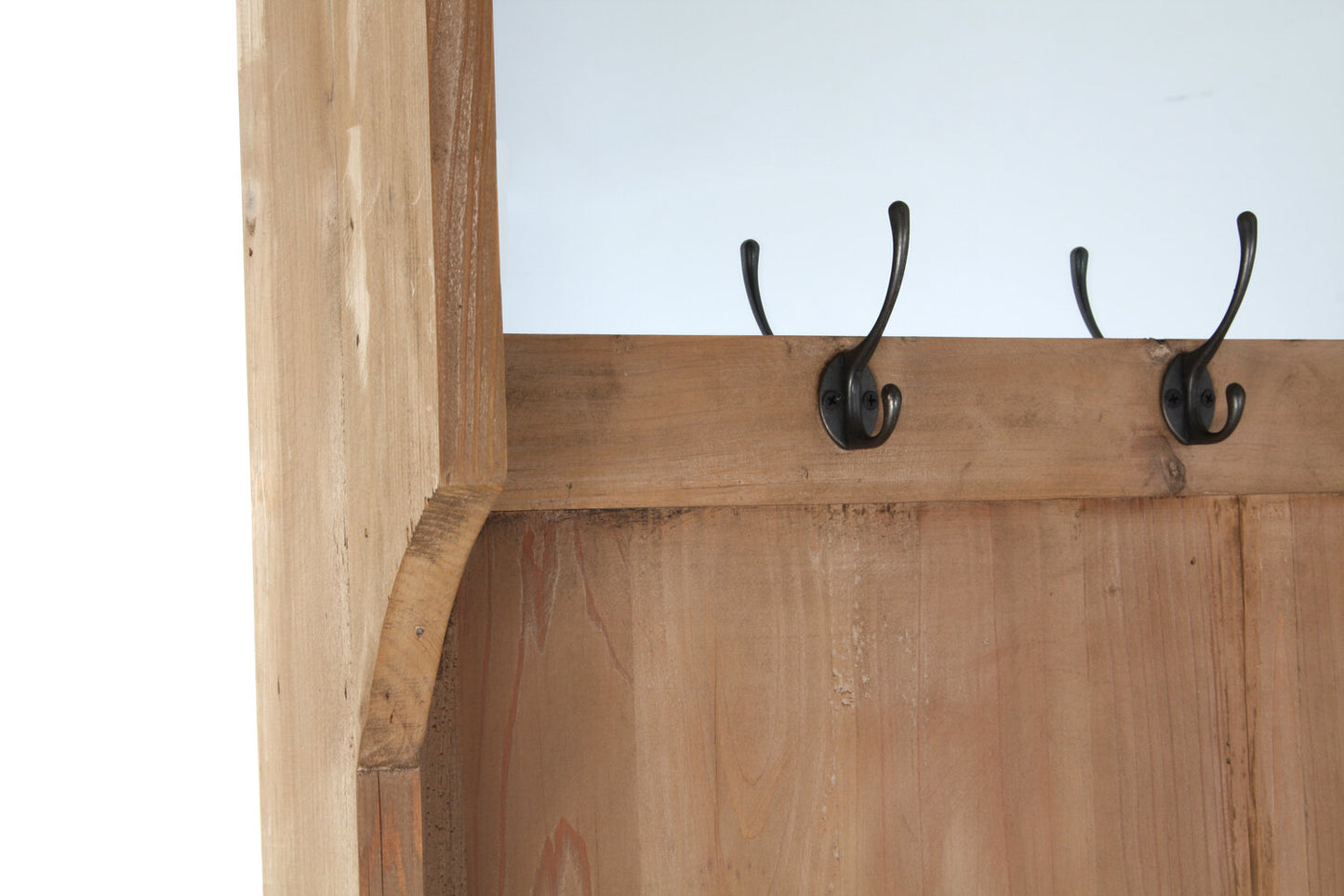 RECIBIDOR PINO RECICLADO ESPEJO 124X40X200 NATURAL