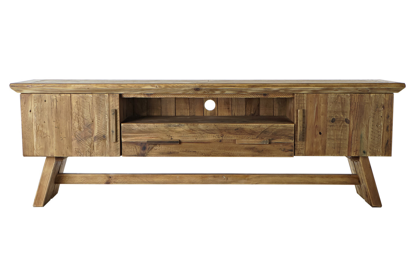 MUEBLE TV MADERA RECICLADA 180X45X60 52:00 NATURAL