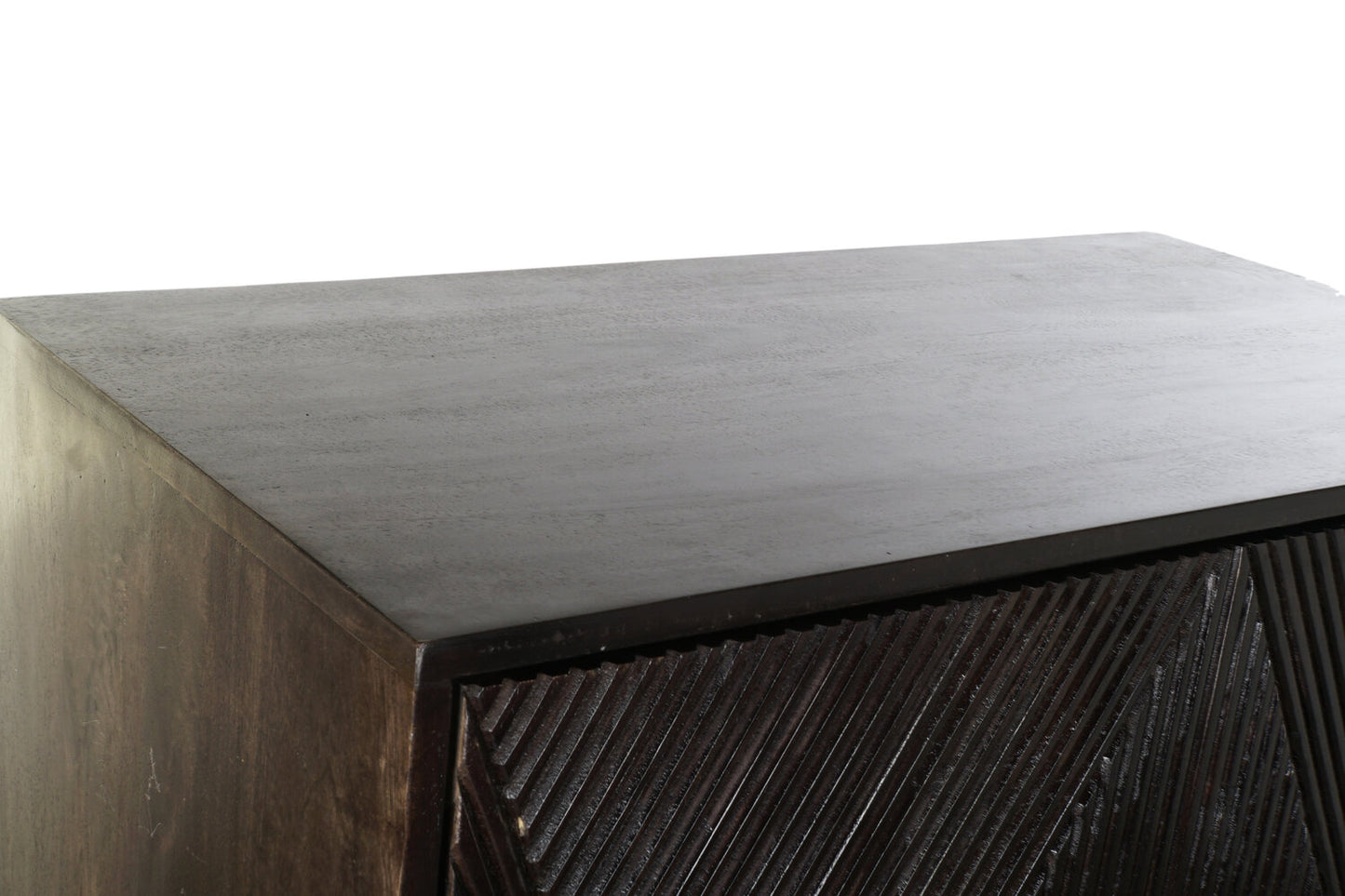 APARADOR MANGO METAL 84X43X153:5 MARRON OSCURO