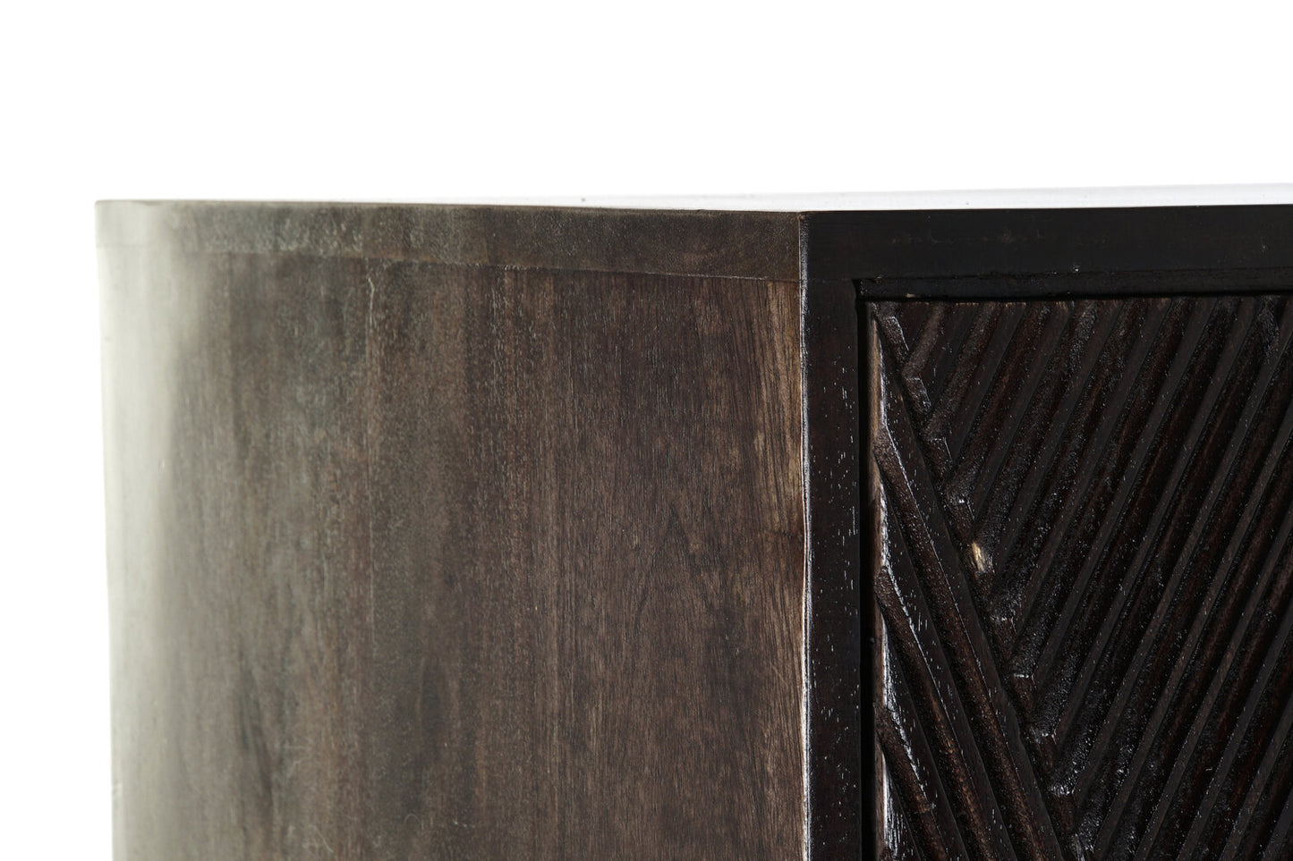 APARADOR MANGO METAL 84X43X153:5 MARRON OSCURO