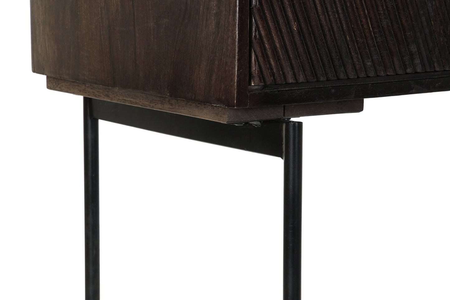 APARADOR MANGO METAL 84X43X153:5 MARRON OSCURO