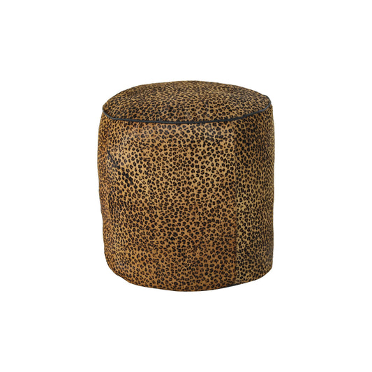 REPOSAPIES PIEL 46X46X50 LEOPARDO MARRON