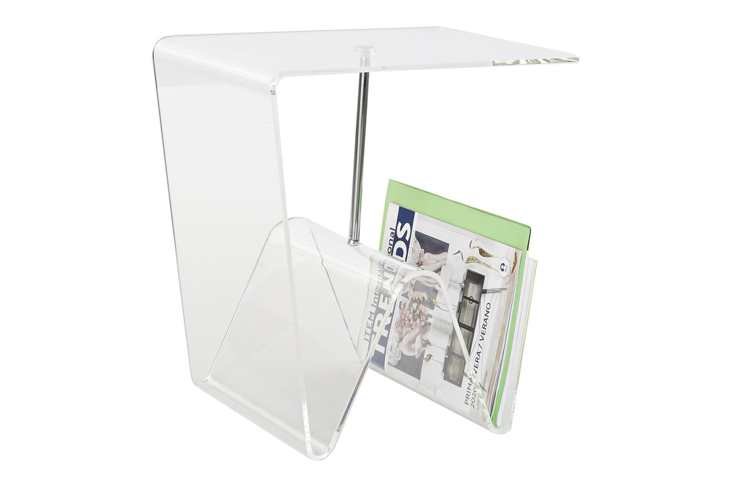 MESITA AUXILIAR ACRILICO METAL 40X30X44 REVISTERO