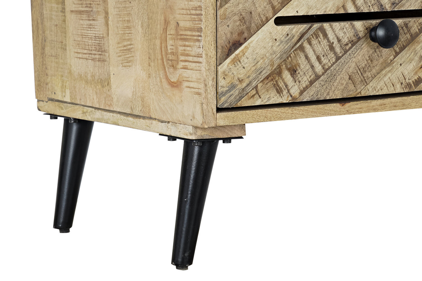 ESTANTERIA MANGO METAL 100X40X180 MARRON OSCURO