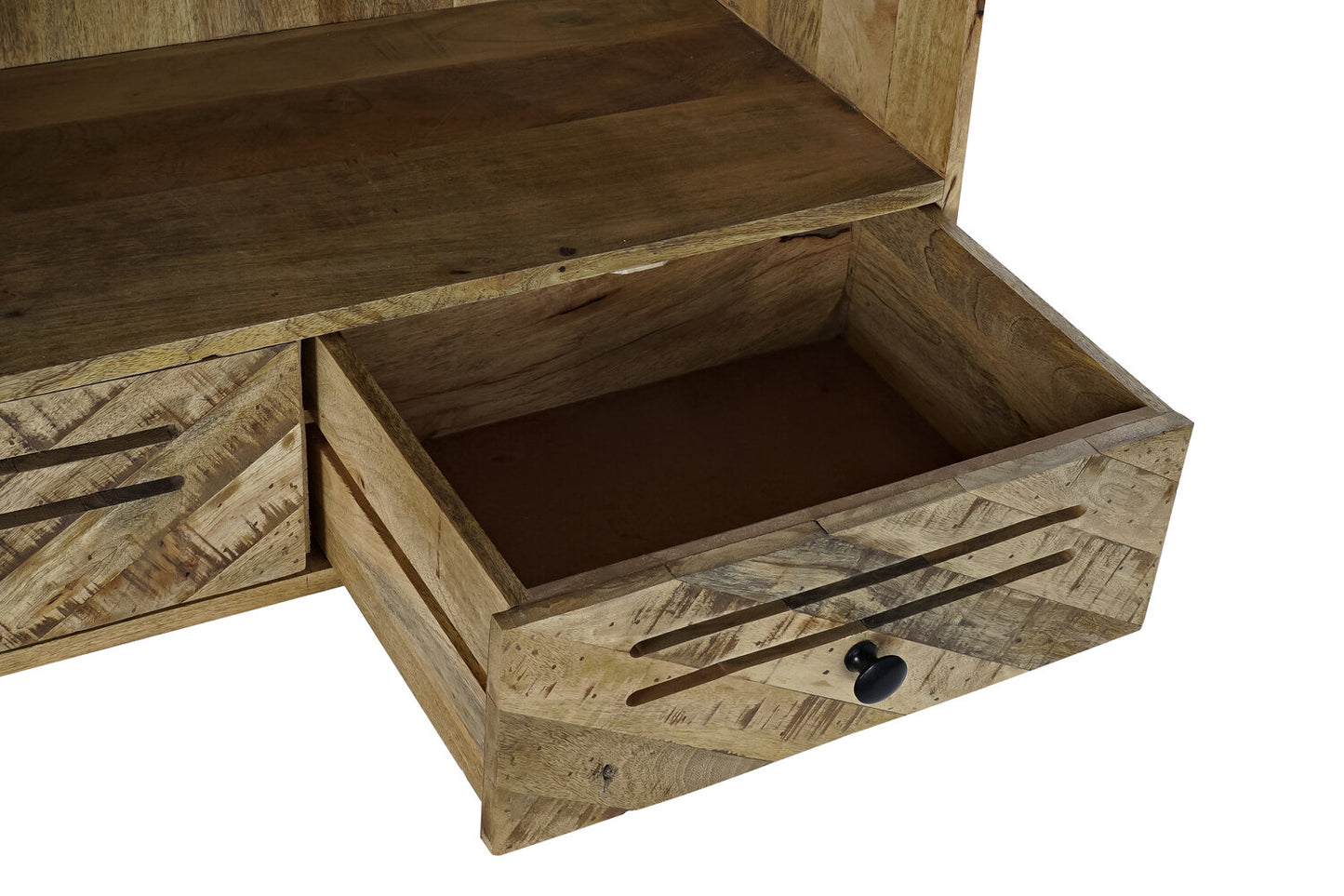 ESTANTERIA MANGO METAL 100X40X180 MARRON OSCURO