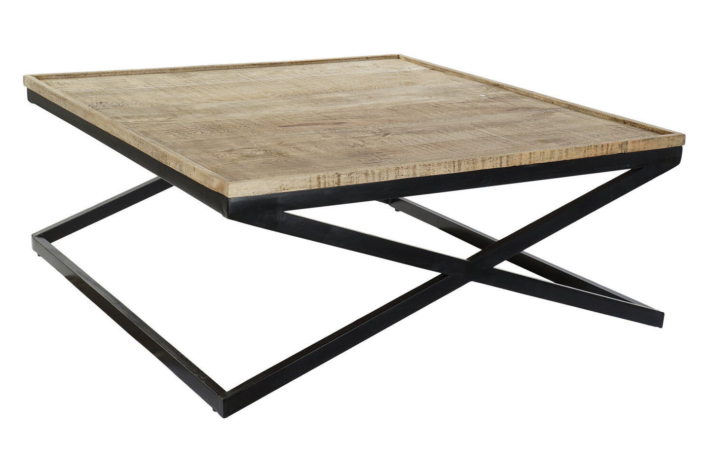 MESA CENTRO MADERA METAL 120X120X55 48:50 BANDEJA