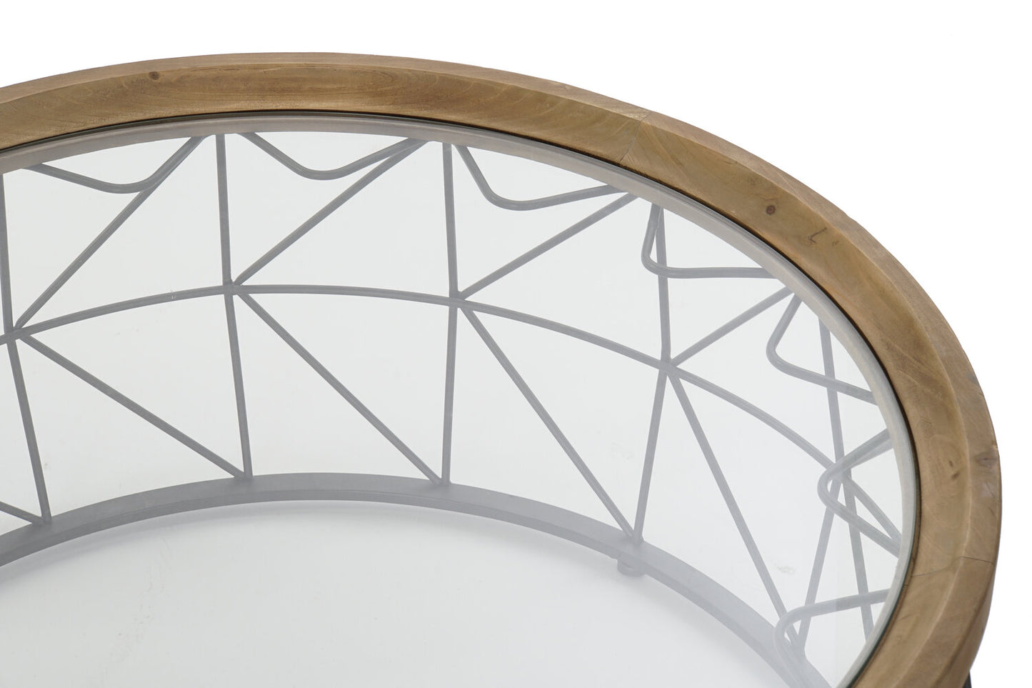 MESA CENTRO SET 2 METAL CRISTAL 100X100X43 CRISTAL