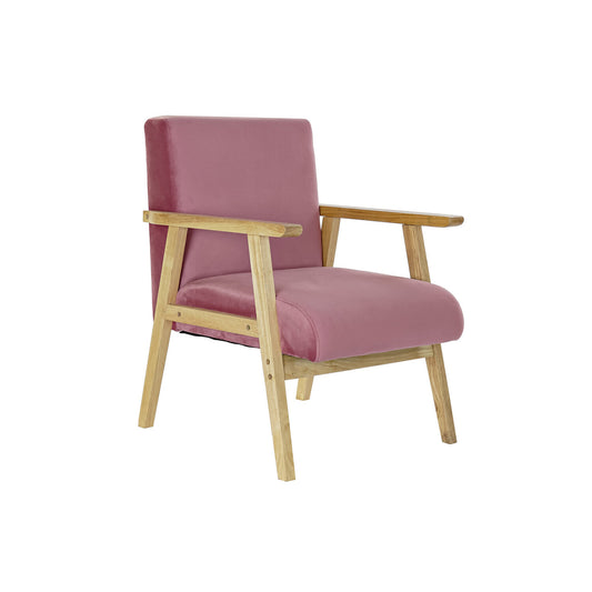 BUTACA POLIESTER MDF 61X63X77 TERCIOPELO ROSA