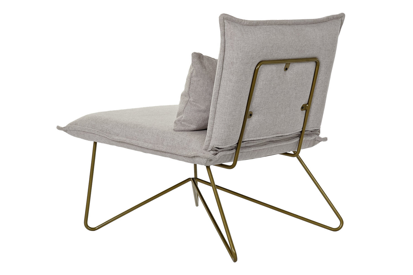 SILLON POLIESTER METAL 66X78X75 CON COJIN BEIGE