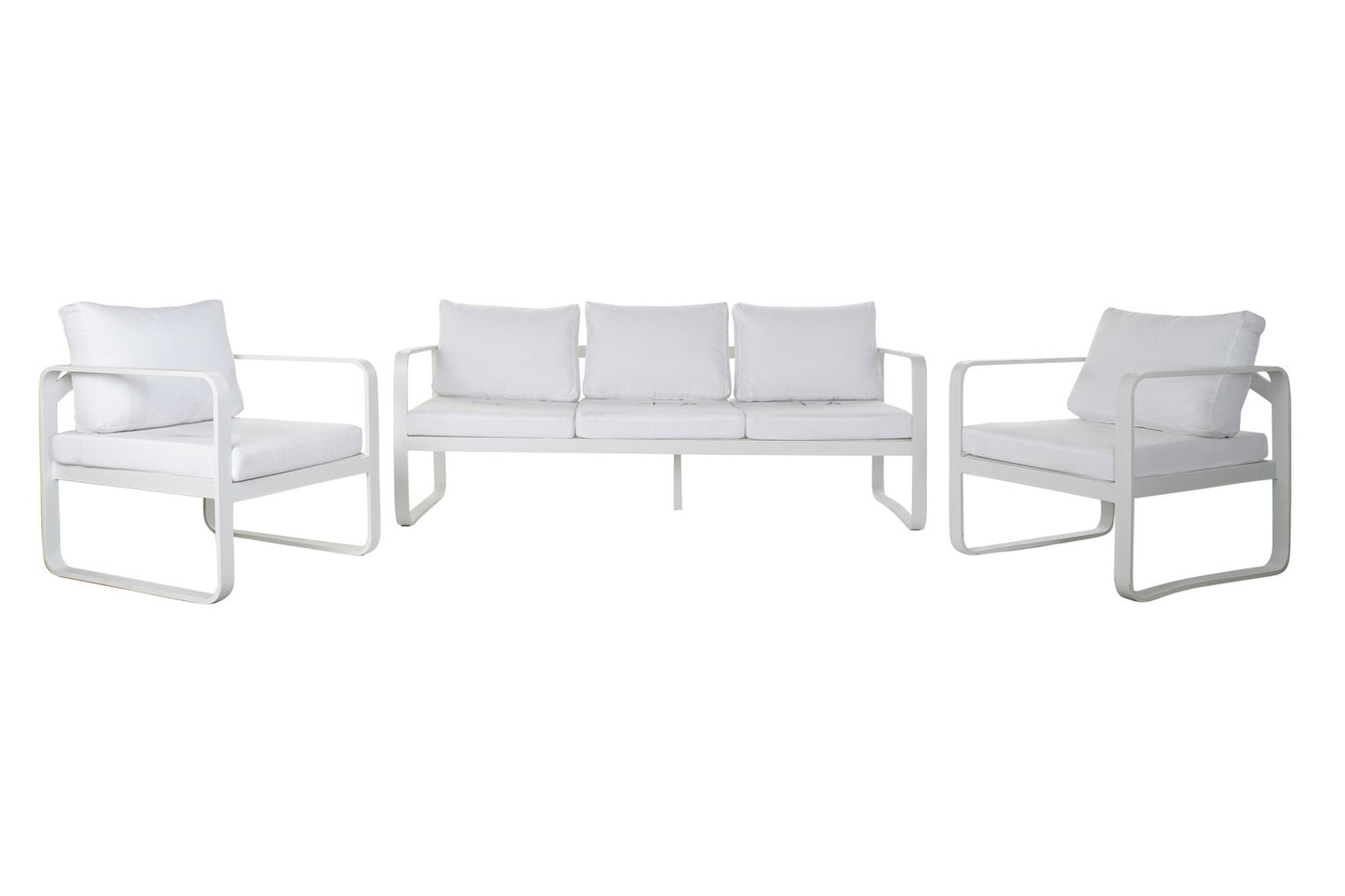 SOFA SET 4 ALUMINIO 184X72X78 COJIN 58X70X8CM