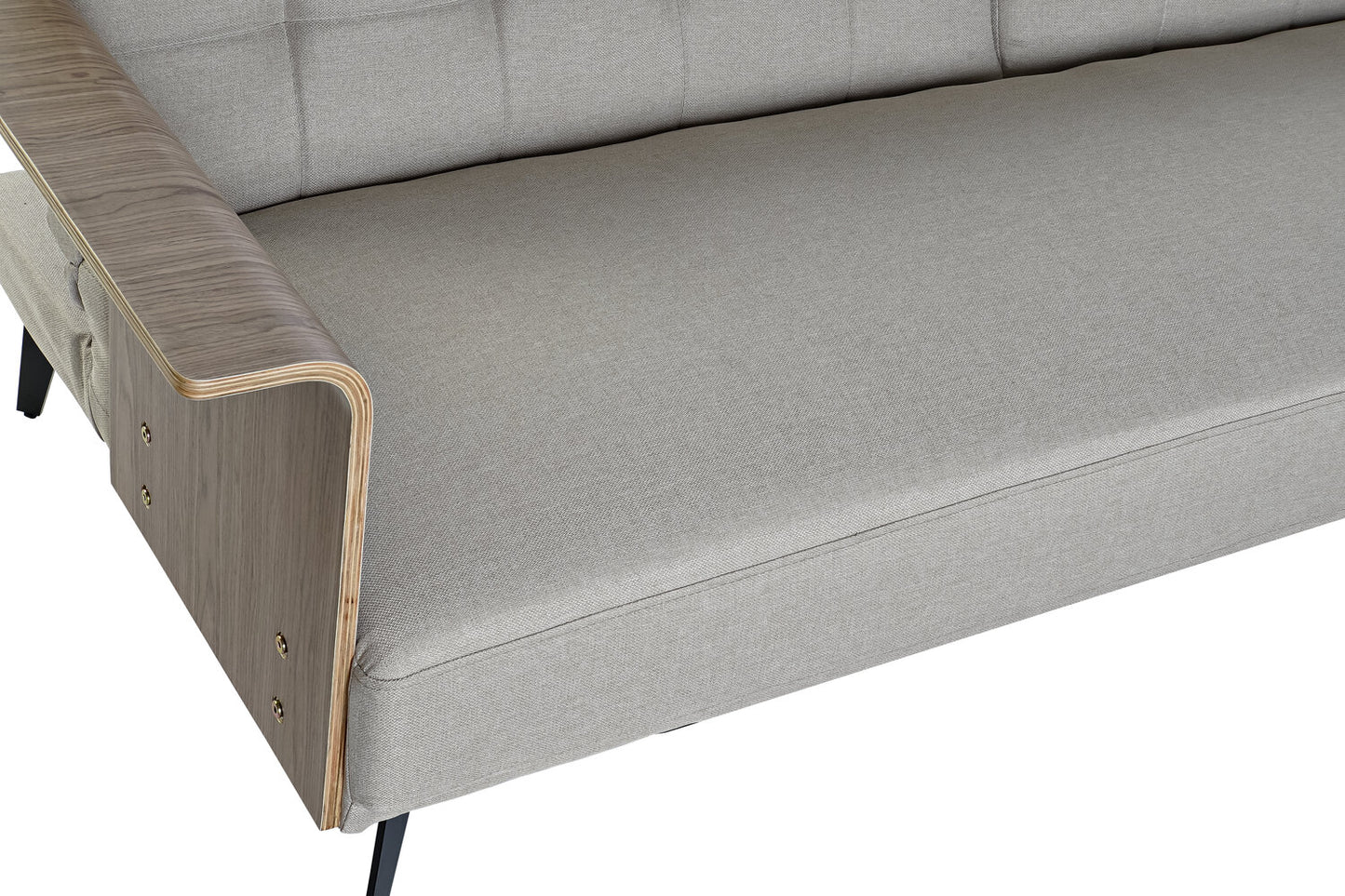 SOFA CAMA EUCALIPTO METAL 203X87X81 BEIGE