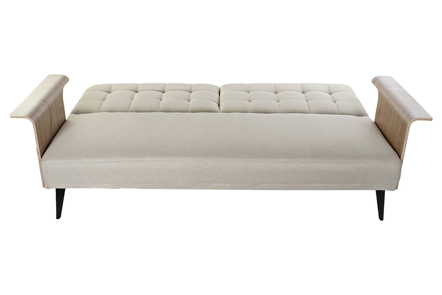 SOFA CAMA EUCALIPTO METAL 203X87X81 BEIGE