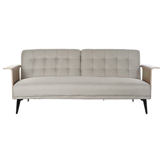 SOFA CAMA EUCALIPTO METAL 203X87X81 BEIGE