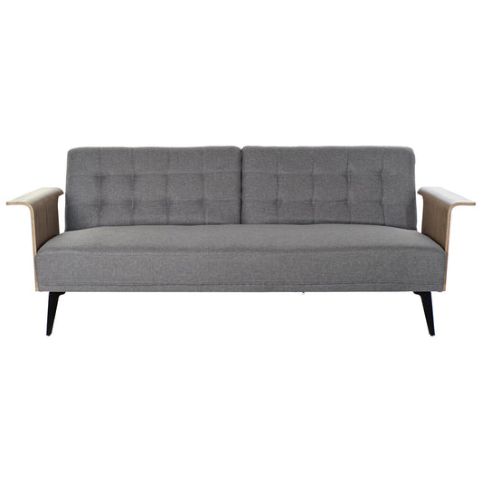 SOFA CAMA EUCALIPTO METAL 203X87X81 GRIS