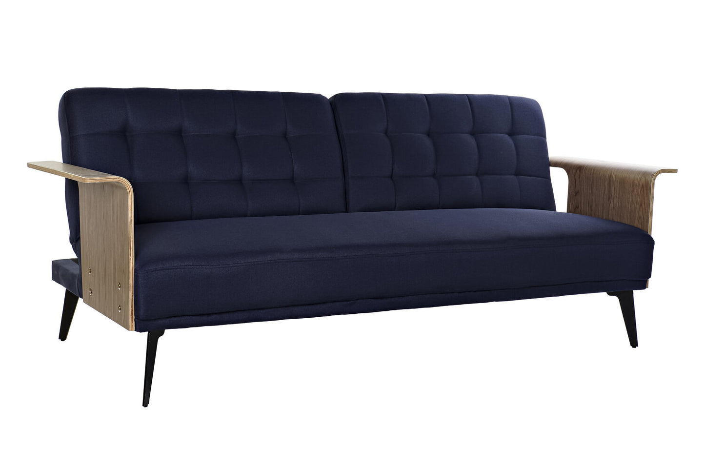 SOFA CAMA EUCALIPTO METAL 203X87X81 AZUL