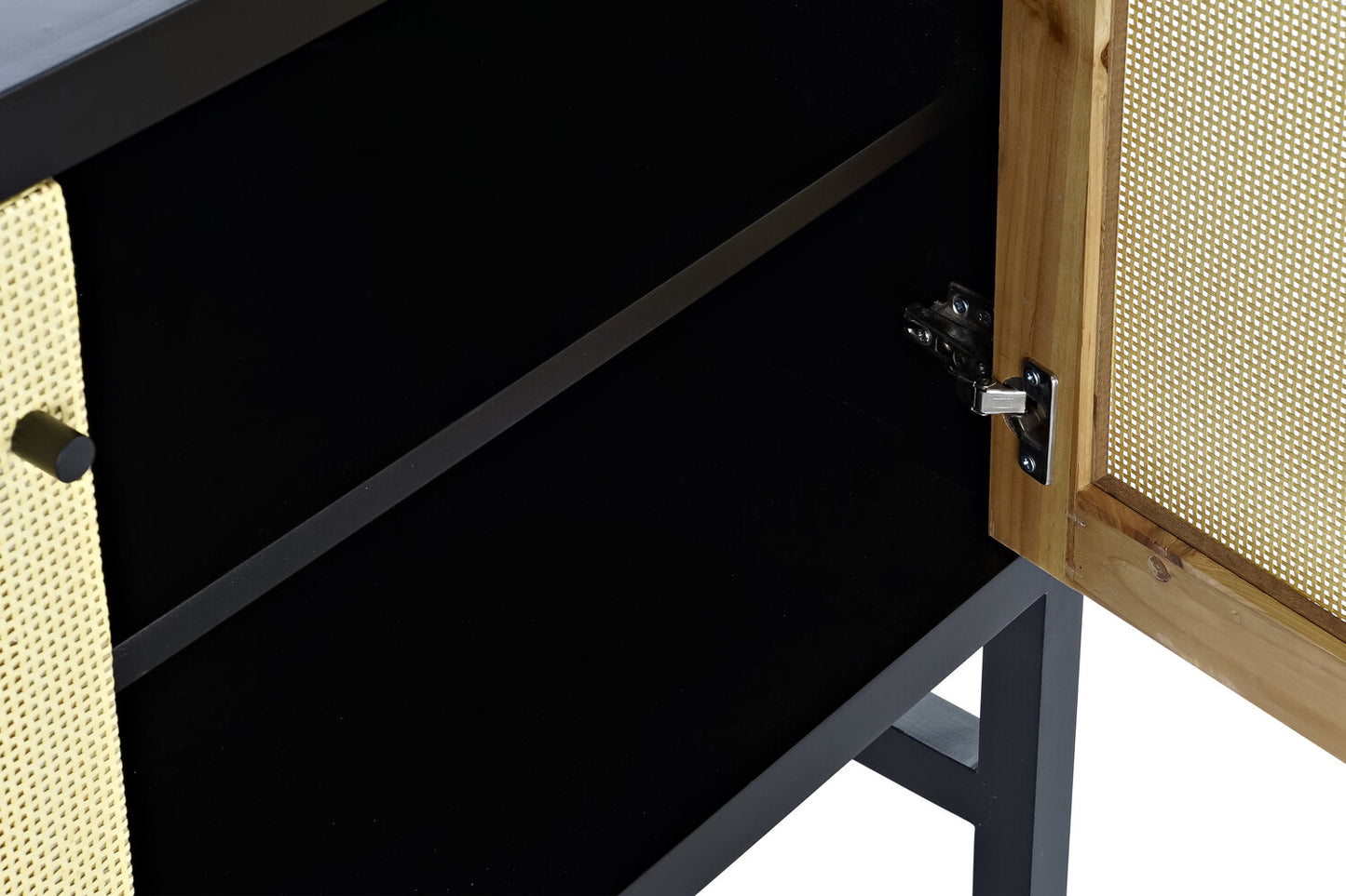 BUFFET ABETO RATAN 120X38X76 NEGRO