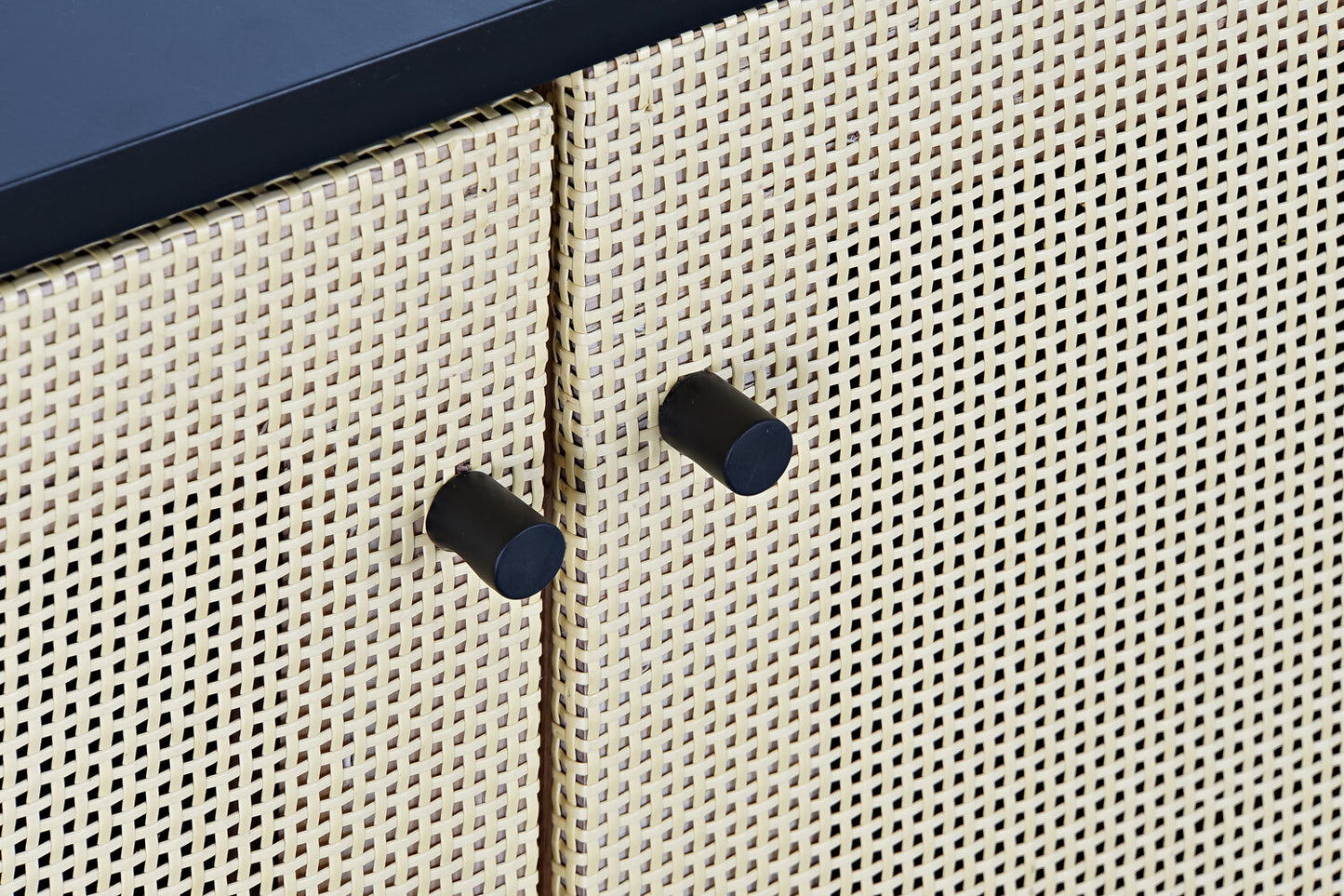 MUEBLE TV ABETO RATAN 160X38X65 NEGRO