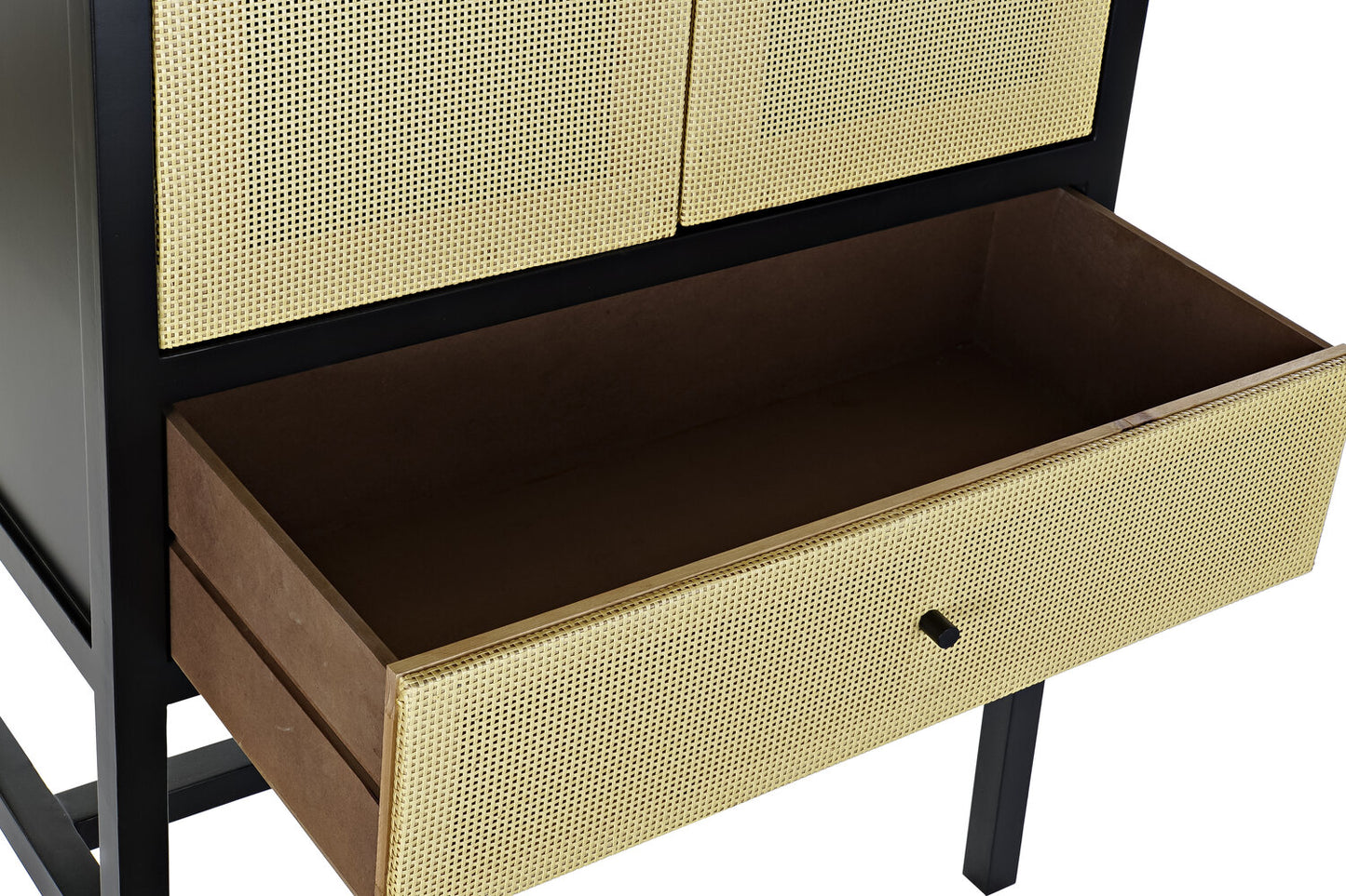 ARMARIO ABETO RATAN 80X38X160 NEGRO