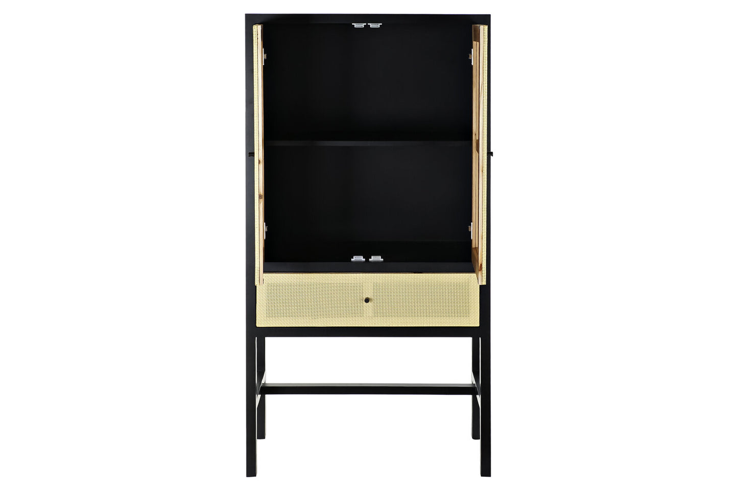 ARMARIO ABETO RATAN 80X38X160 NEGRO
