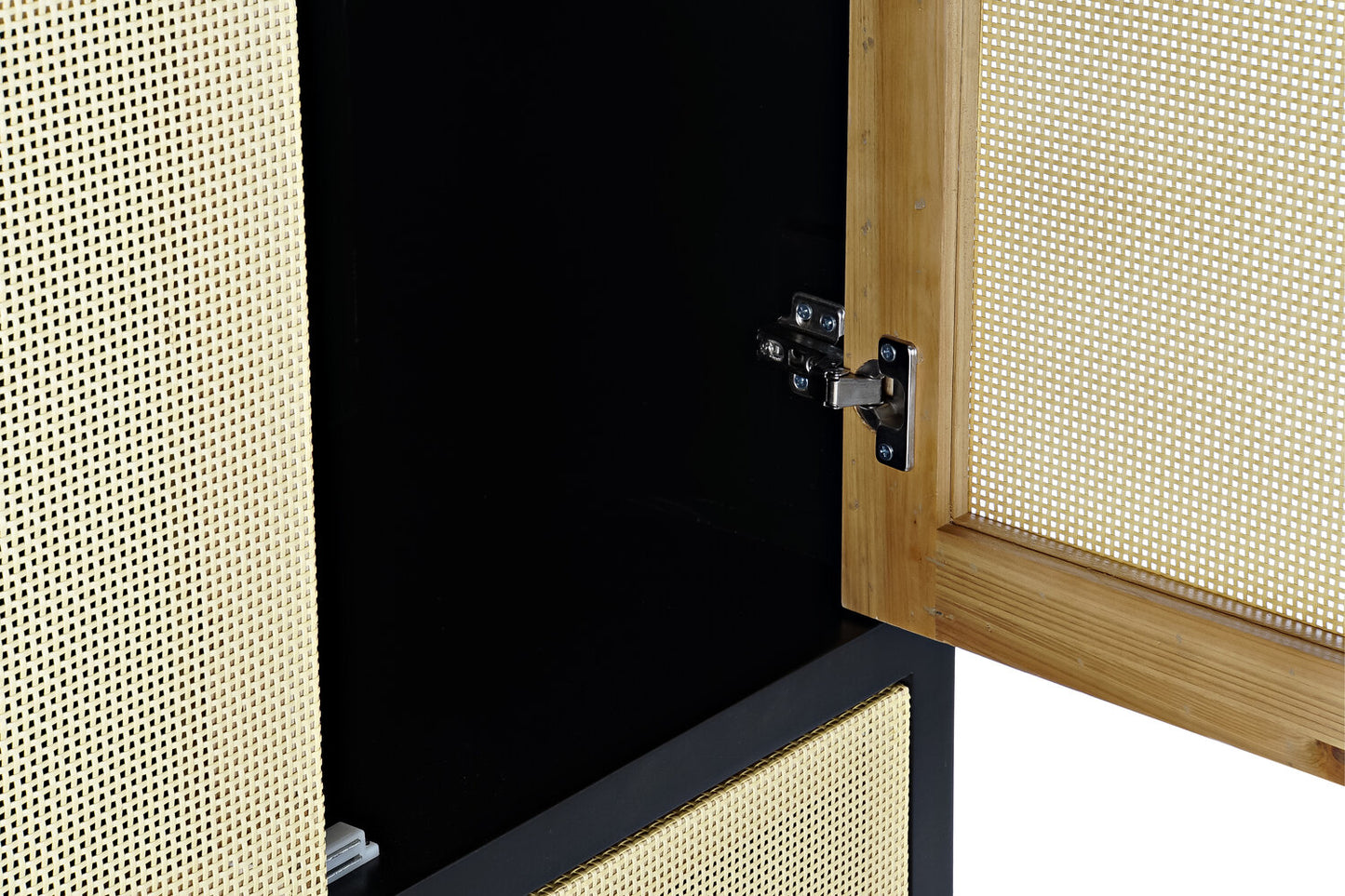 ARMARIO ABETO RATAN 80X38X160 NEGRO