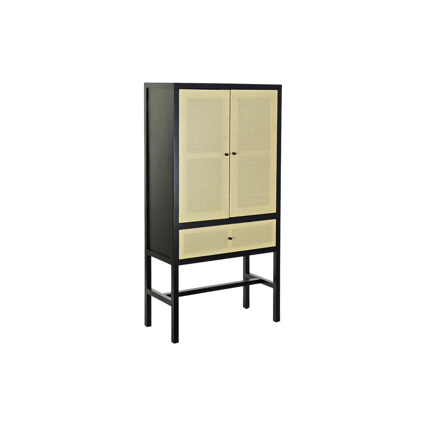 ARMARIO ABETO RATAN 80X38X160 NEGRO