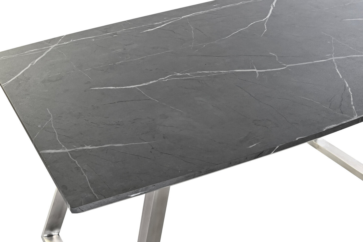 MESA COMEDOR MDF ACERO 160X90X76 NEGRO