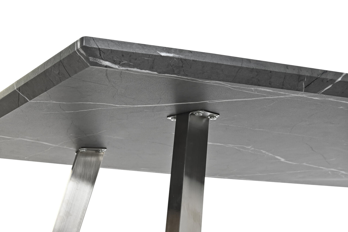 MESA COMEDOR MDF ACERO 160X90X76 NEGRO