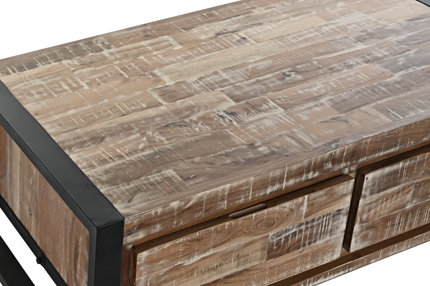 MESA CENTRO ACACIA METAL 110X60X40 NATURAL