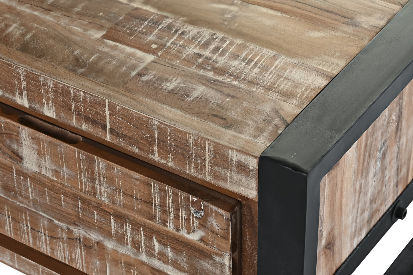 MESA CENTRO ACACIA METAL 110X60X40 NATURAL