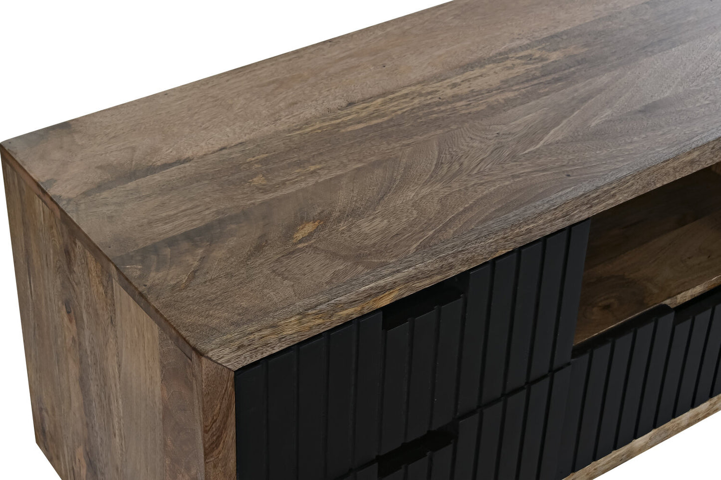 MUEBLE TV MANGO METAL 125X40X55 NEGRO