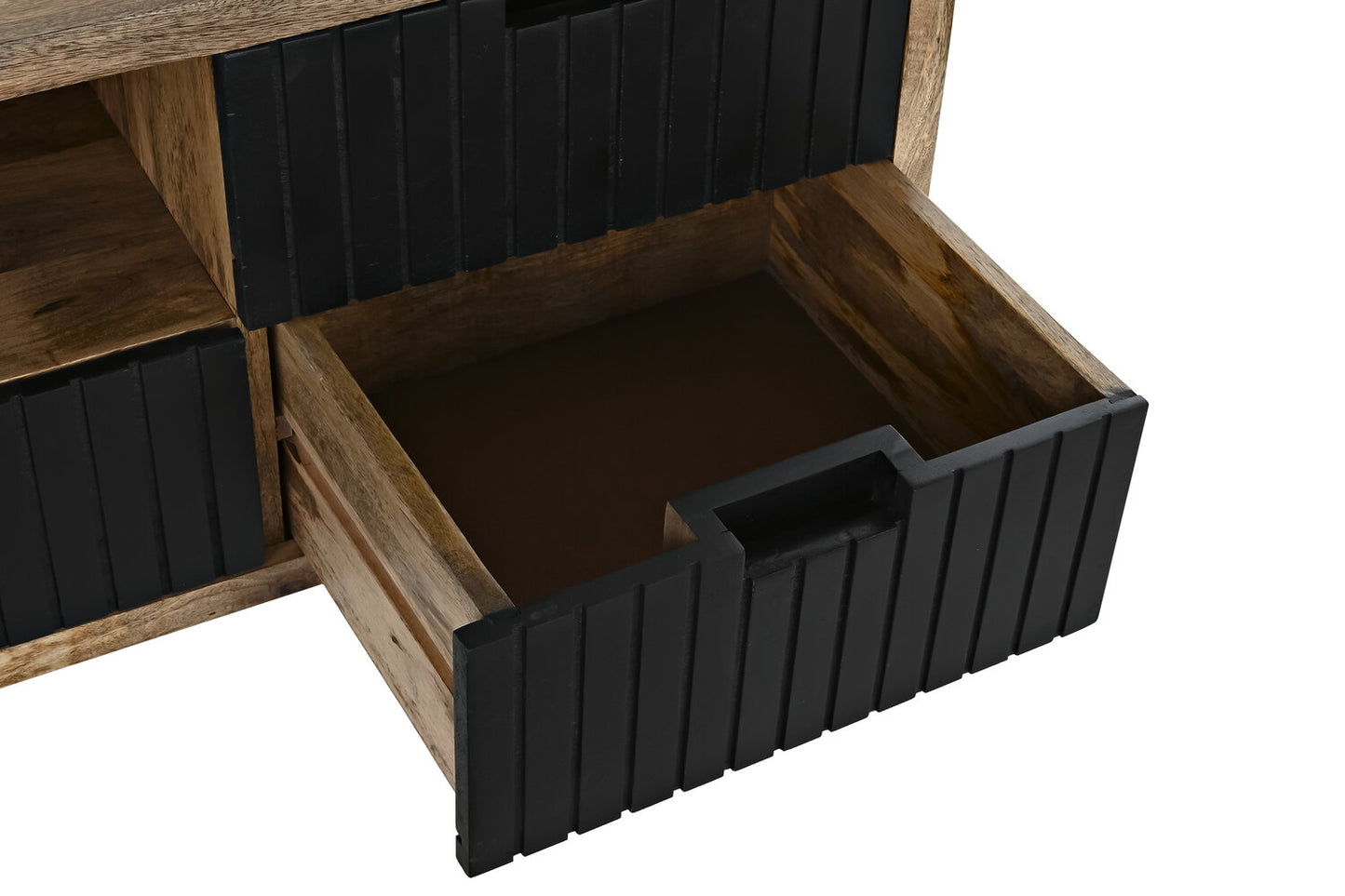 MUEBLE TV MANGO METAL 125X40X55 NEGRO