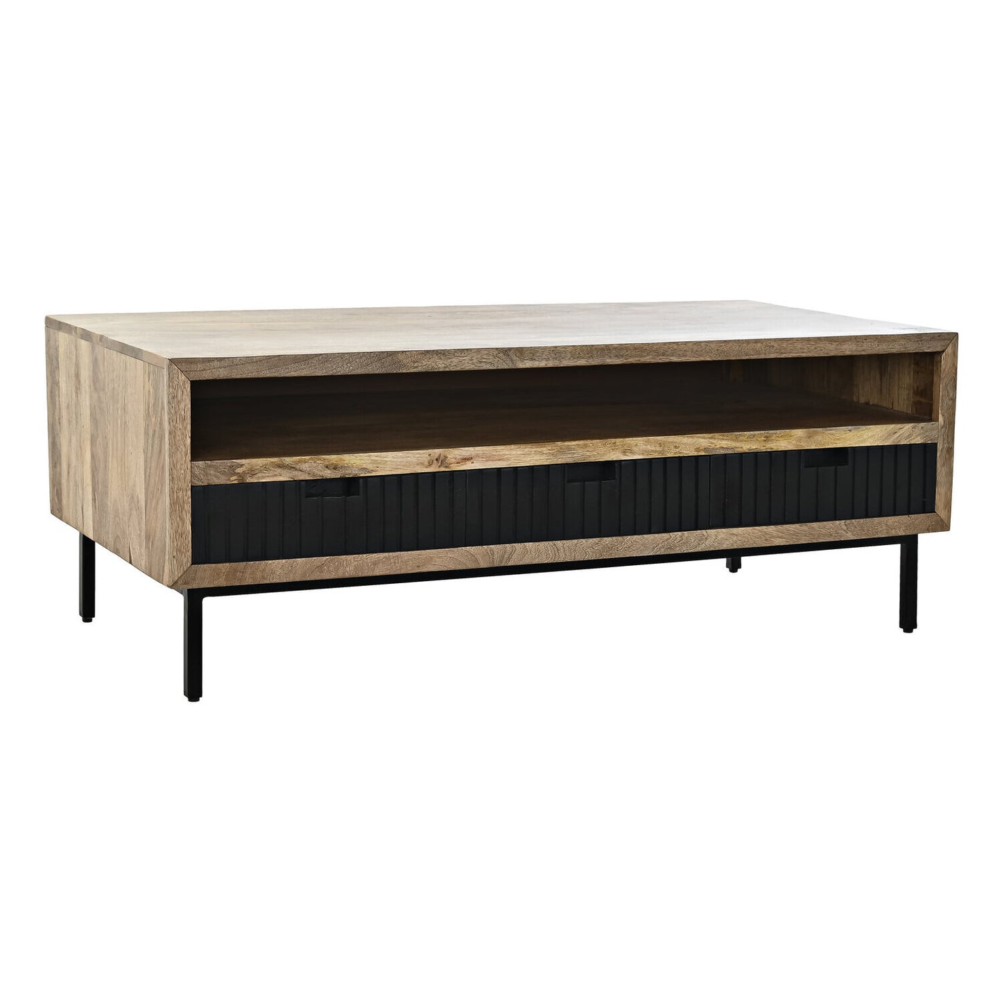 MESA CENTRO MANGO METAL 120X60X45 NEGRO