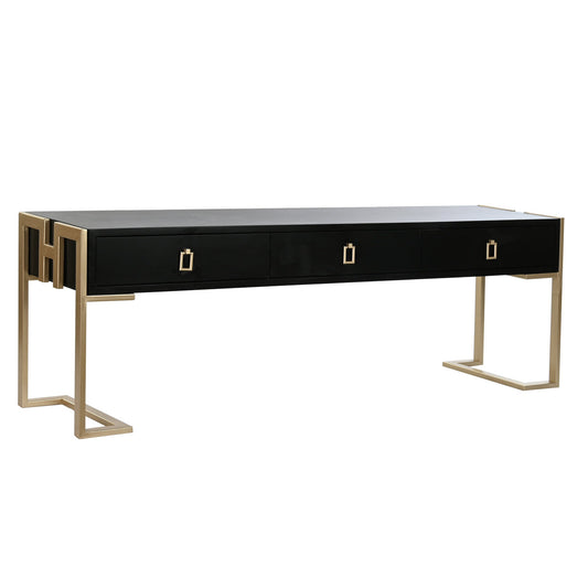 MESA CENTRO MADERA METAL 150X36X48 NEGRO