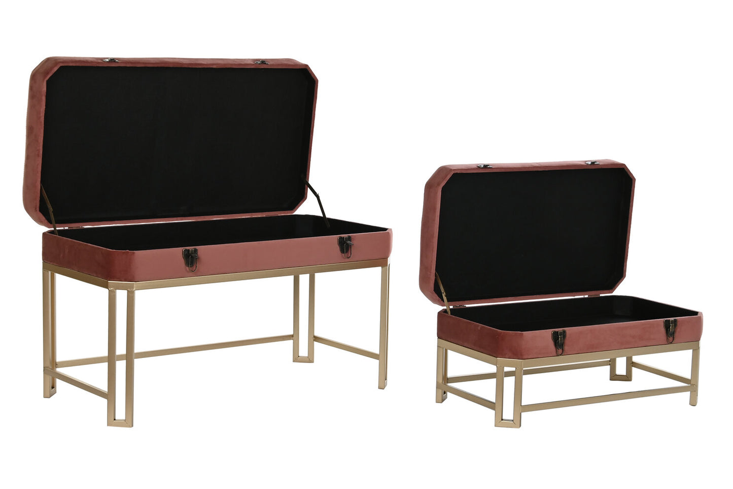 DESCALZADORA SET 2 VELVET METAL 80X40X47