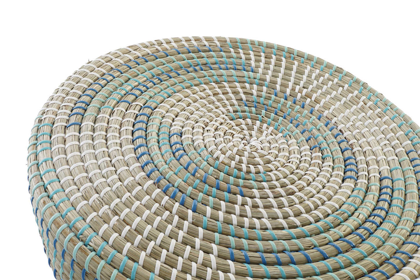 REPOSAPIES RATAN SEAGRASS 41X41X42 TURQUESA